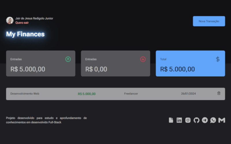 App de Gestão Financeira